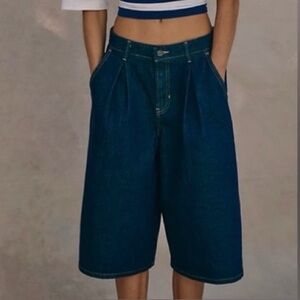 Free People CRVY Antonia Culotte Jeans. NWT. Inky indigo